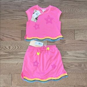 Hannah Banana Pink Star Patterned Two-Piece Set